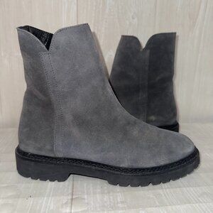 Aquatalia Gray Suede Ankle Boots